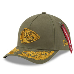 Kansas City Chiefs New Era x Alpha Industries A-Frame 9FORTY Adjustable Hat - Olive cheap