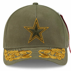 Dallas Cowboys New Era x Alpha Industries A-Frame 9FORTY Adjustable Hat - Olive for sale
