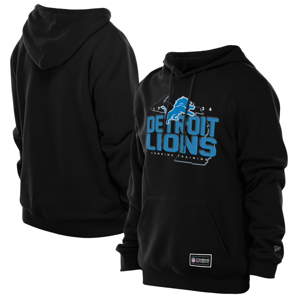 Detroit Lions New Era Combine Authentic Local State Hoodie - Black on sale
