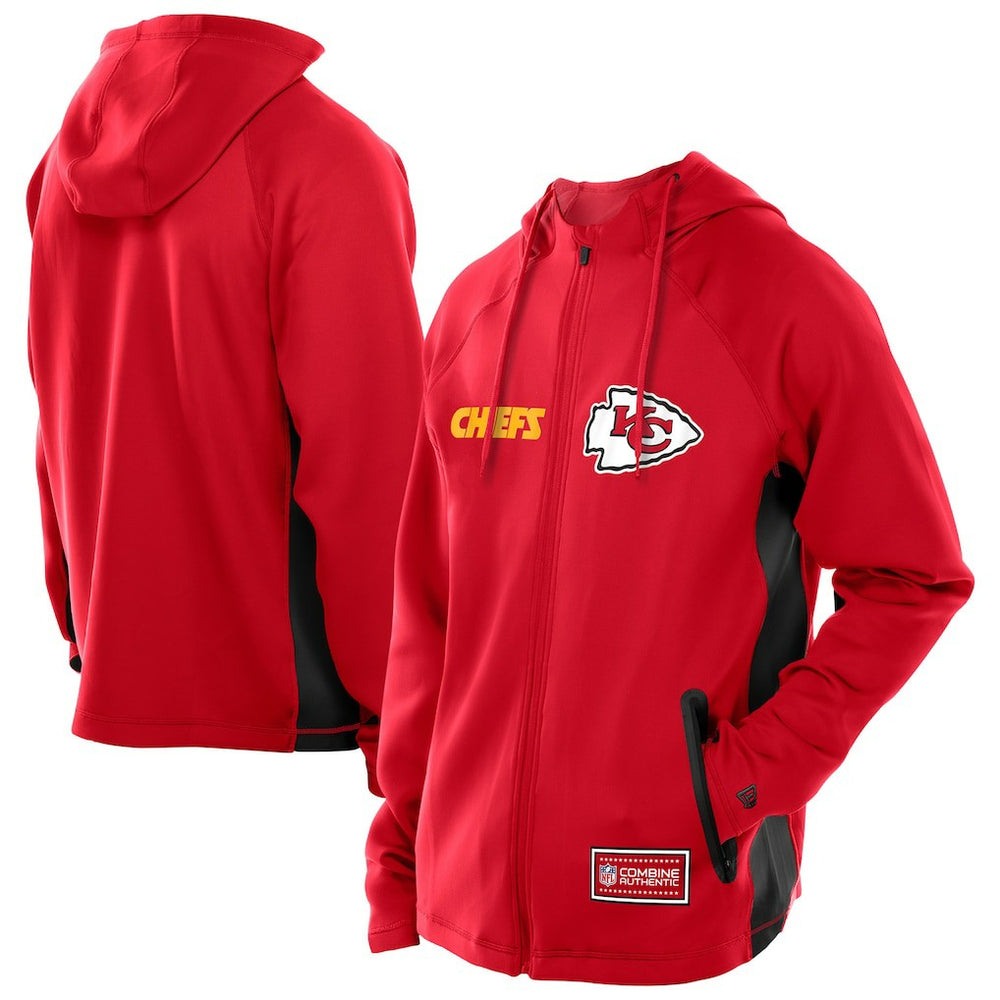 Kansas City Chiefs New Era Combine Authentic Raglan Scuba Full-Zip Hoodie - Red online