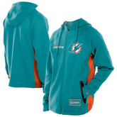 Miami Dolphins New Era Combine Authentic Raglan Scuba Full-Zip Hoodie - Aqua on sale