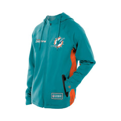 Miami Dolphins New Era Combine Authentic Raglan Scuba Full-Zip Hoodie - Aqua on sale