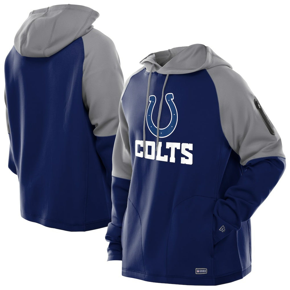 Indianapolis Colts New Era Combine Authentic Color Block Raglan Pullover Hoodie - Royal discount