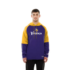 Minnesota Vikings New Era Combine Authentic Color Block Raglan Pullover Hoodie - Purple on sale