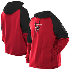 Atlanta Falcons New Era Combine Authentic Color Block Raglan Pullover Hoodie - Red on sale
