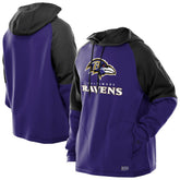Baltimore Ravens New Era Combine Authentic Color Block Raglan Pullover Hoodie - Purple discount