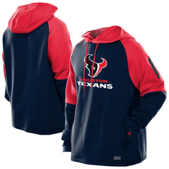 Houston Texans New Era Combine Authentic Color Block Raglan Pullover Hoodie - Navy online