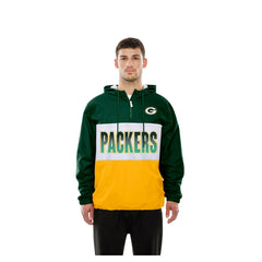 Green Bay Packers New Era Ripstop Quarter-Zip Hooded Windbreaker - Green online