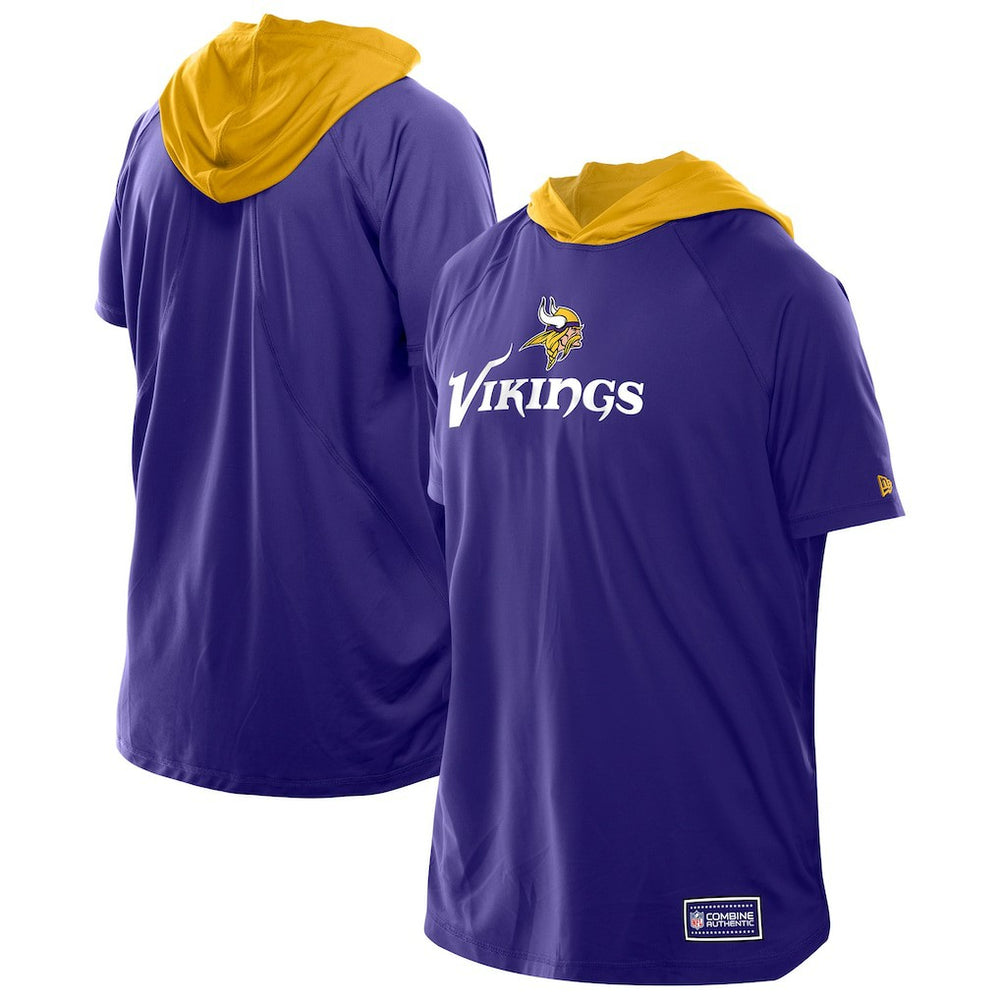 Minnesota Vikings New Era Combine Authentic Hooded Raglan Short-Sleeve T-Shirt - Purple sale