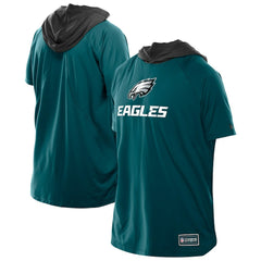 Philadelphia Eagles New Era Combine Authentic Hooded Raglan Short-Sleeve T-Shirt - Midnight Green discount