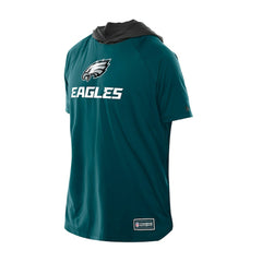 Philadelphia Eagles New Era Combine Authentic Hooded Raglan Short-Sleeve T-Shirt - Midnight Green discount