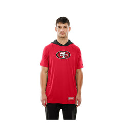 San Francisco 49ers New Era Combine Authentic Hooded Raglan Short-Sleeve T-Shirt - Scarlet cheap