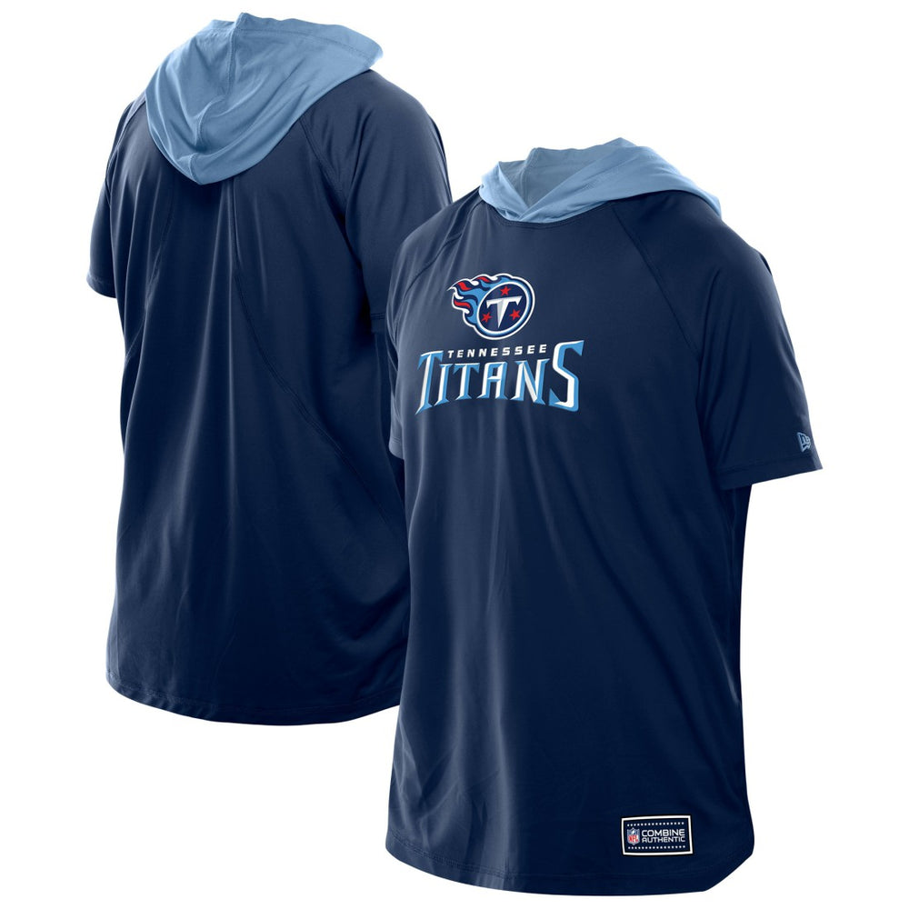 Tennessee Titans New Era Combine Authentic Hooded Raglan Short-Sleeve T-Shirt - Navy discount