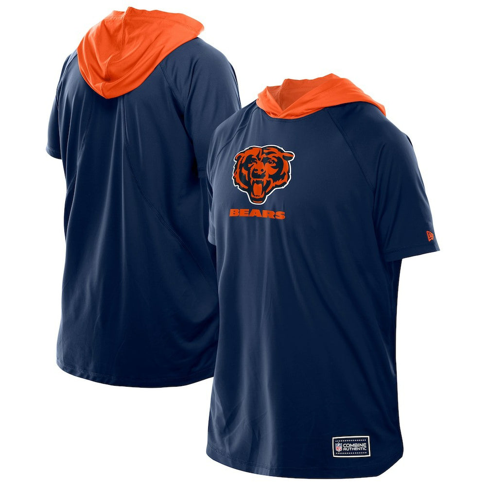 Chicago Bears New Era Combine Authentic Hooded Raglan Short-Sleeve T-Shirt - Navy for sale