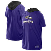 Baltimore Ravens New Era Combine Authentic Hooded Raglan Short-Sleeve T-Shirt - Purple on sale
