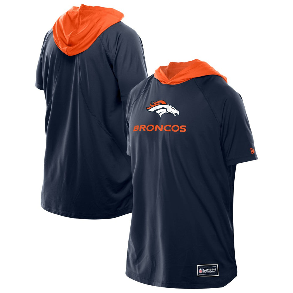 Denver Broncos New Era Combine Authentic Hooded Raglan Short-Sleeve T-Shirt - Navy outlet