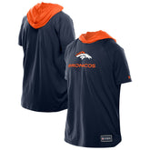 Denver Broncos New Era Combine Authentic Hooded Raglan Short-Sleeve T-Shirt - Navy outlet