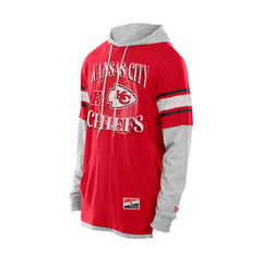 Kansas City Chiefs New Era Twofer Layered Long Sleeve Hoodie T-Shirt - Red on sale