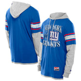 New York Giants New Era Twofer Layered Long Sleeve Hoodie T-Shirt - Royal outlet