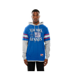New York Giants New Era Twofer Layered Long Sleeve Hoodie T-Shirt - Royal outlet