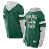New York Jets New Era Twofer Layered Long Sleeve Hoodie T-Shirt - Green cheap