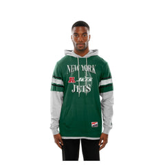 New York Jets New Era Twofer Layered Long Sleeve Hoodie T-Shirt - Green cheap