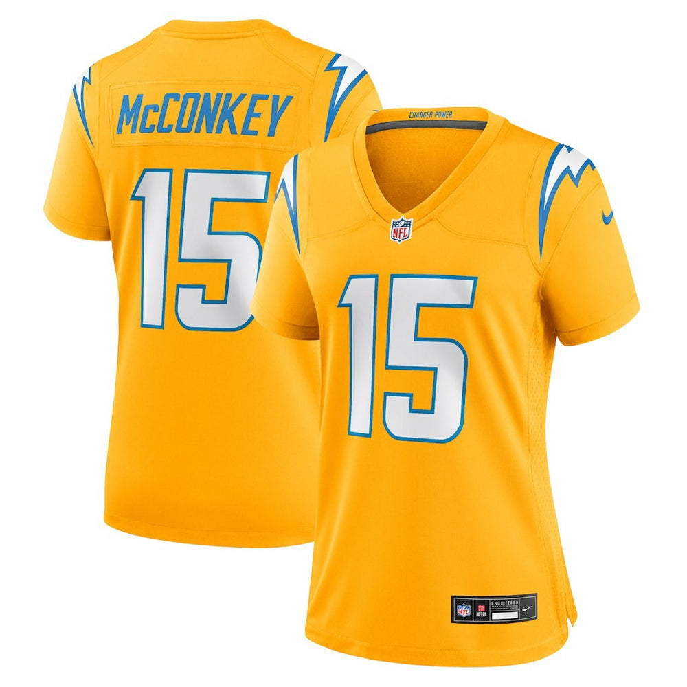 Ladd McConkey Los Angeles Chargers Women's Alternate Charger Power Game Jersey - Gold | Nike discount