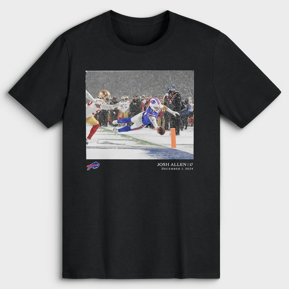 Josh Allen Buffalo Bills NFL Flash Features Week 13 T-Shirt - Black outlet