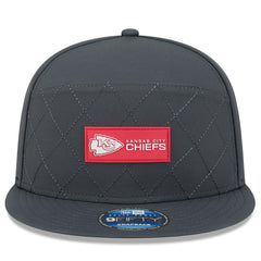 Kansas City Chiefs New Era 2025 Sideline Cold Weather Split Panel 9FIFTY Snapback Hat - Charcoal sale