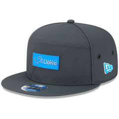 Detroit Lions New Era 2025 Sideline Cold Weather Split Panel 9FIFTY Snapback Hat - Charcoal sale