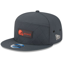 Cleveland Browns New Era 2025 Sideline Cold Weather Split Panel 9FIFTY Snapback Hat - Charcoal online