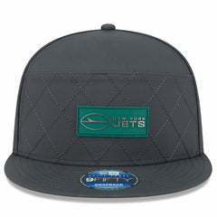 New York Jets New Era 2025 Sideline Cold Weather Split Panel 9FIFTY Snapback Hat - Charcoal sale