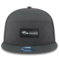 Baltimore Ravens New Era 2025 Sideline Cold Weather Split Panel 9FIFTY Snapback Hat - Charcoal for sale