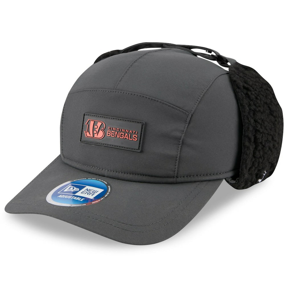 Cincinnati Bengals New Era 2025 Sideline Cold Weather Runner Dog Ear Adjustable Hat - Charcoal cheap