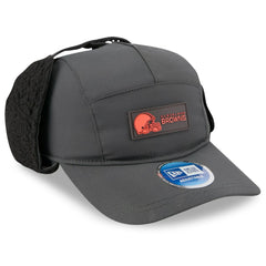 Cleveland Browns New Era 2025 Sideline Cold Weather Runner Dog Ear Adjustable Hat - Charcoal outlet