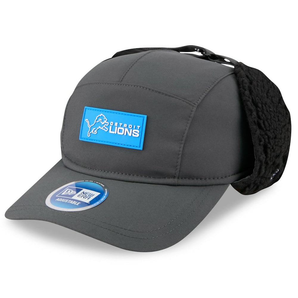 Detroit Lions New Era 2025 Sideline Cold Weather Runner Dog Ear Adjustable Hat - Charcoal on sale