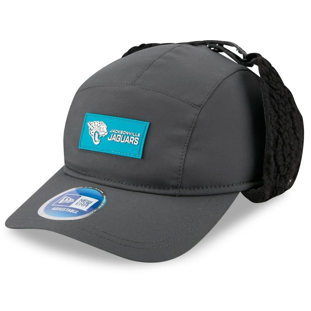 Jacksonville Jaguars New Era 2025 Sideline Cold Weather Runner Dog Ear Adjustable Hat - Charcoal cheap