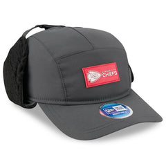 Kansas City Chiefs New Era 2025 Sideline Cold Weather Runner Dog Ear Adjustable Hat - Charcoal discount