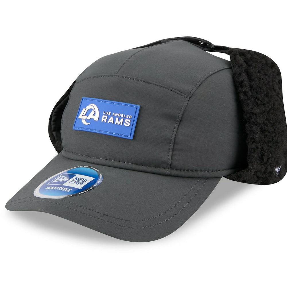 Los Angeles Rams New Era 2025 Sideline Cold Weather Runner Dog Ear Adjustable Hat - Charcoal outlet
