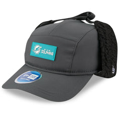 Miami Dolphins New Era 2025 Sideline Cold Weather Runner Dog Ear Adjustable Hat - Charcoal on sale