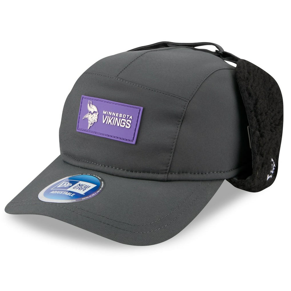 Minnesota Vikings New Era 2025 Sideline Cold Weather Runner Dog Ear Adjustable Hat - Charcoal online