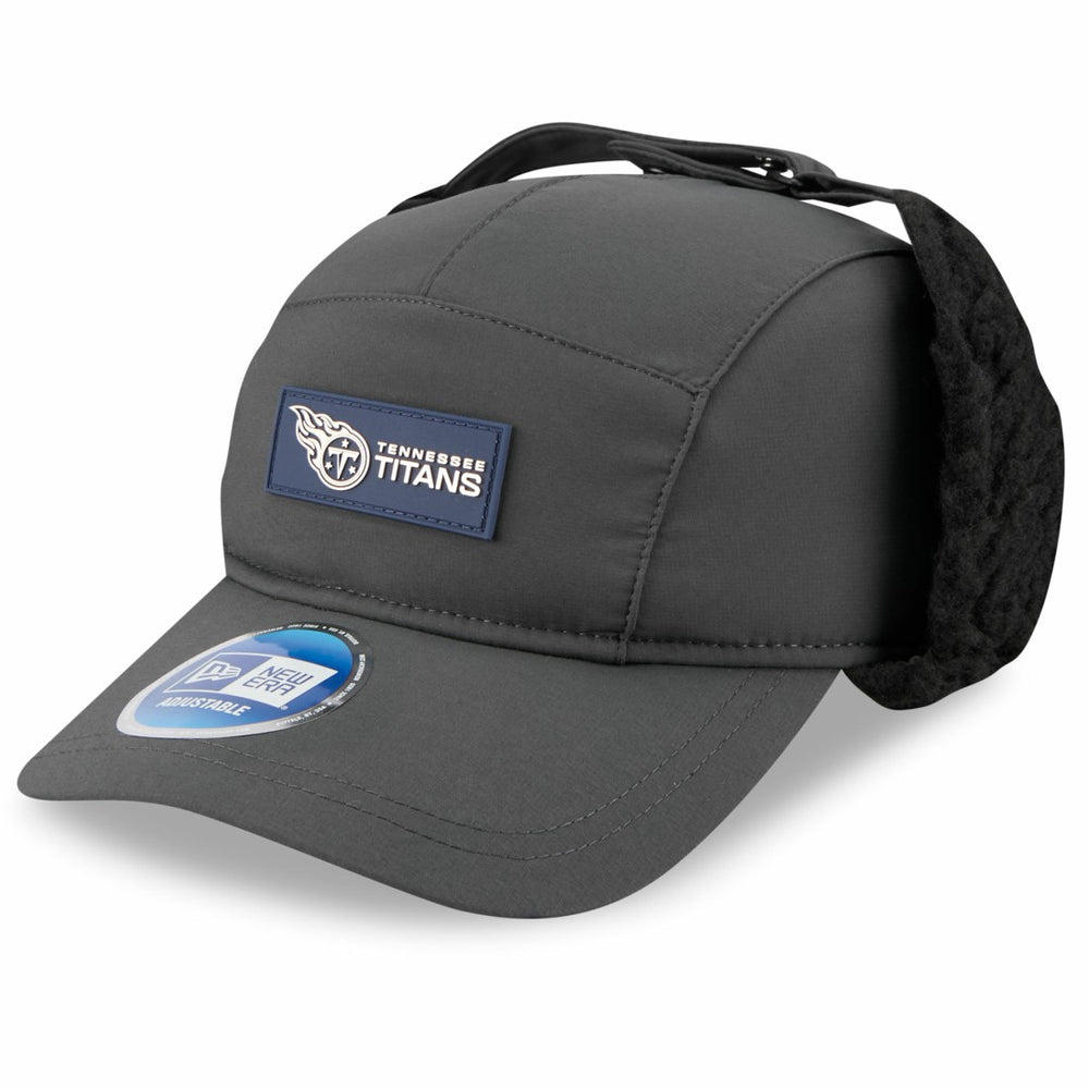 Tennessee Titans New Era 2025 Sideline Cold Weather Runner Dog Ear Adjustable Hat - Charcoal discount
