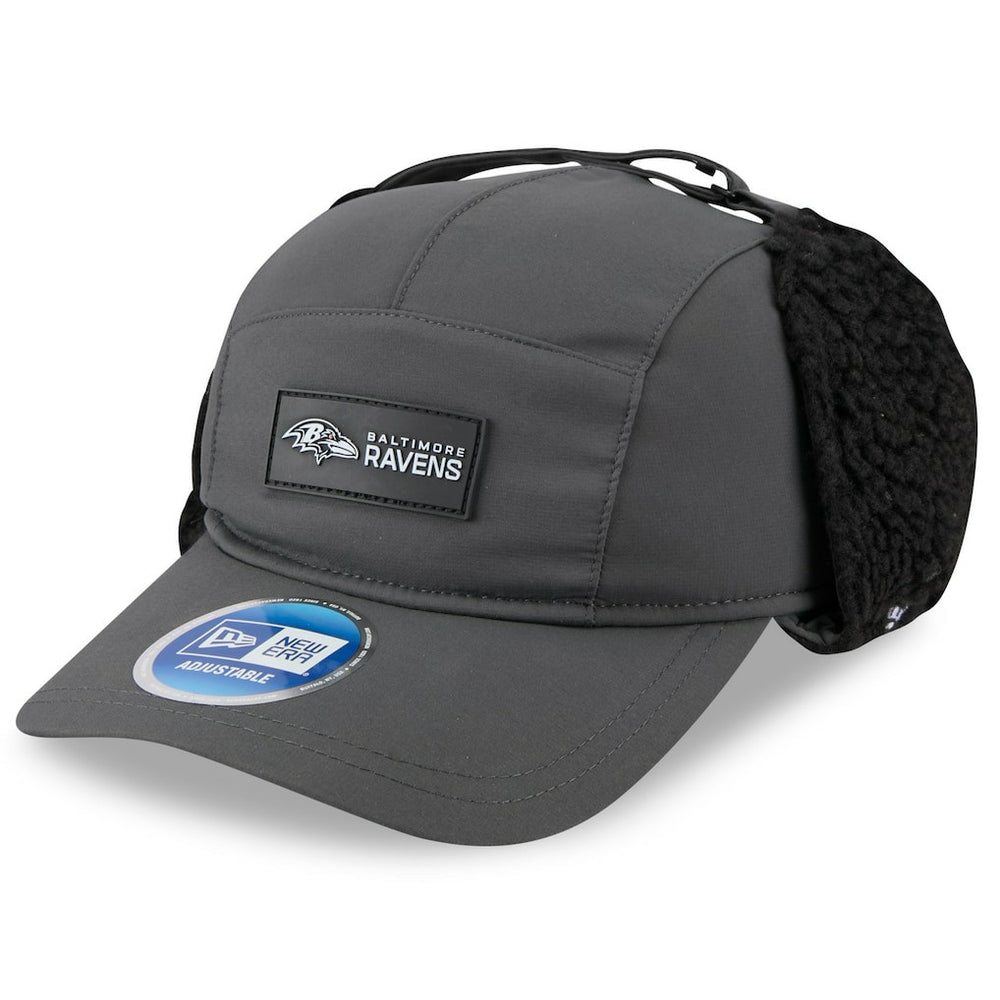 Baltimore Ravens New Era 2025 Sideline Cold Weather Runner Dog Ear Adjustable Hat - Charcoal on sale