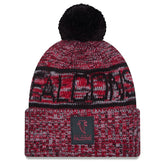 Atlanta Falcons New Era 2025 Sideline Cold Weather Cuffed Knit Hat with Pom - Red on sale