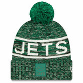 New York Jets New Era 2025 Sideline Cold Weather Cuffed Knit Hat with Pom - Green outlet