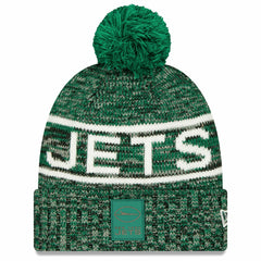 New York Jets New Era 2025 Sideline Cold Weather Cuffed Knit Hat with Pom - Green outlet