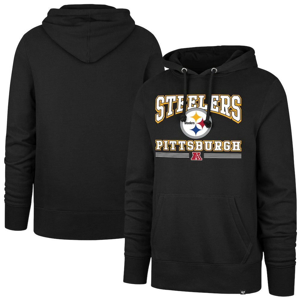 Pittsburgh Steelers '47 Packed House Headline Pullover Hoodie - Black on sale