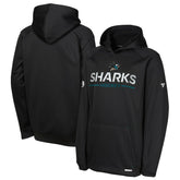 San Jose Sharks Fanatics Youth Authentic Pro Rink Raglan Hoodie Black