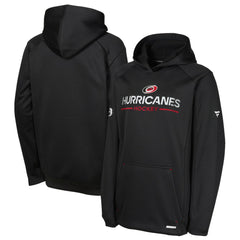 Carolina Hurricanes Fanatics Youth Authentic Pro Rink Raglan Hoodie Black
