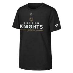 Vegas Golden Knights Fanatics Youth Authentic Pro Wordmark T-Shirt Black